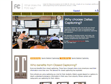 Tablet Screenshot of dallascaptioning.com